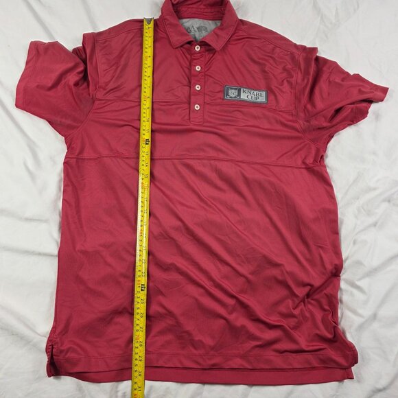 Matte Grey Mens Size Large Red Golf Polo Shirt Knabe Cup Performance Casual - Picture 10 of 11